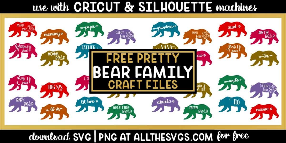 Download Free Bear Family Svg File No Sign Up To Download